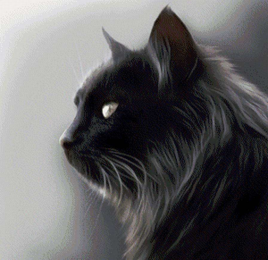 пушистый красавец - кот, кошка, живопись - предпросмотр