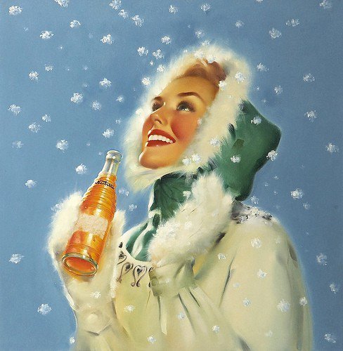 Падает снег - снег, зима, девушка - оригинал