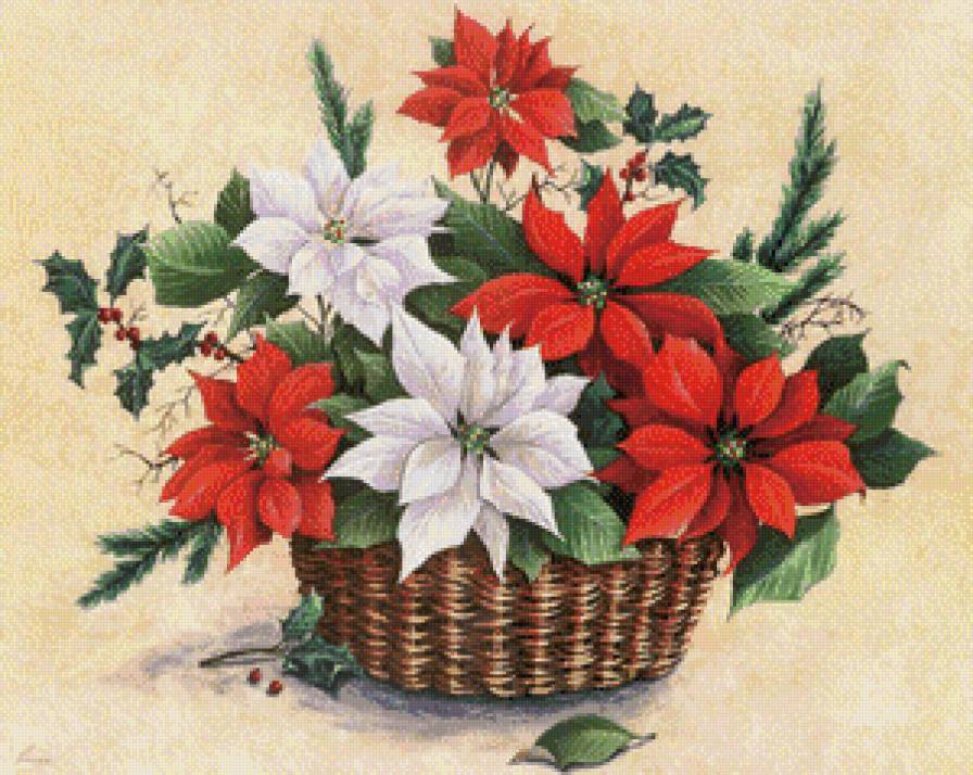 цветы в корзине - предпросмотр