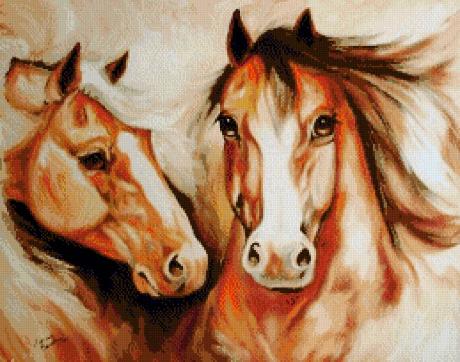 Пара лошадей Марсия Болдуин - предпросмотр