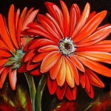 Схема вышивки «Герберы Марсии Болдуин»