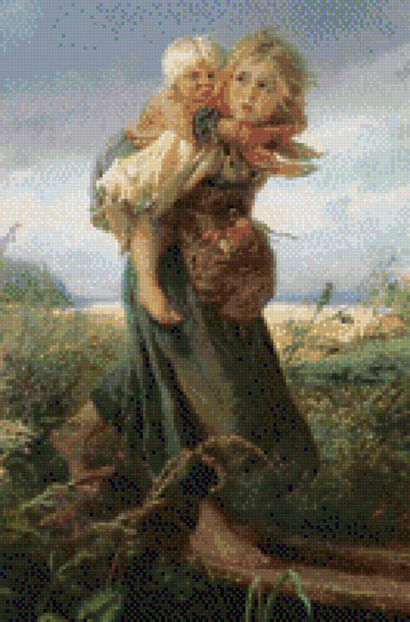 Дети, бегущие от грозы - предпросмотр