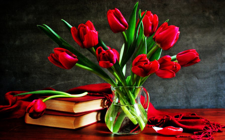 Тюльпаны - тюльпаны, натюрморт, букет - оригинал