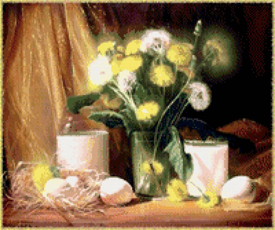 ОДУВАНЧИКИ - натюрморт цветы одуванчики - предпросмотр