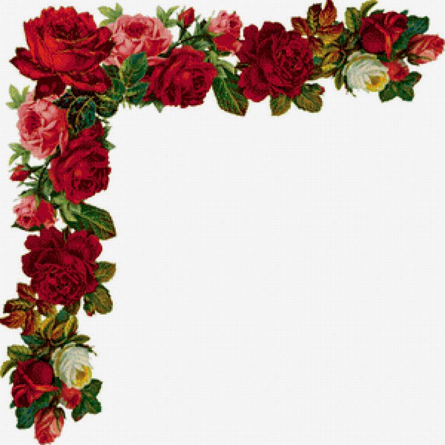 уголок - подушка, живопись, цветы, роза, розы - предпросмотр