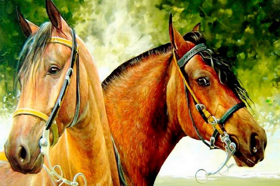 кони - лошади картина - оригинал