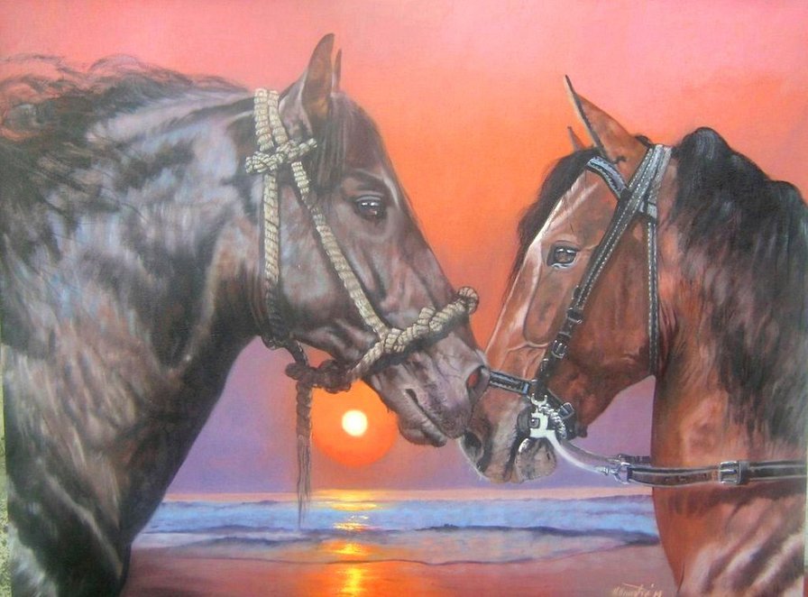 картина - лошади картина - оригинал