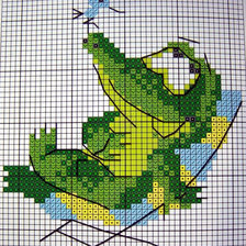 Схема вышивки «Укуренный Крокозябр»