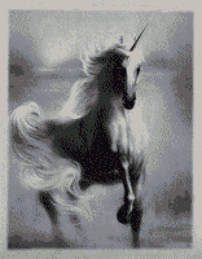 Единорог - лошадь, единорог - предпросмотр