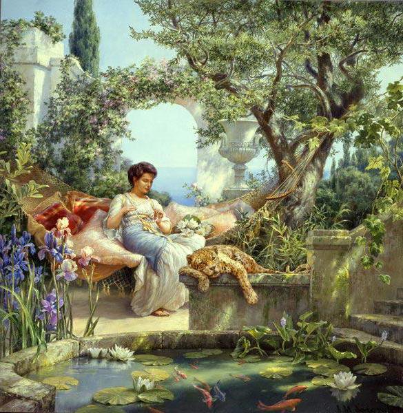 девушка в саду - оригинал