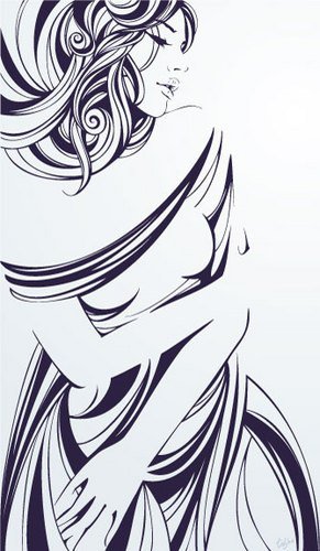 Девушка - монохром, девушка - оригинал