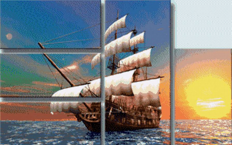 На всех парусах - полиптих - предпросмотр