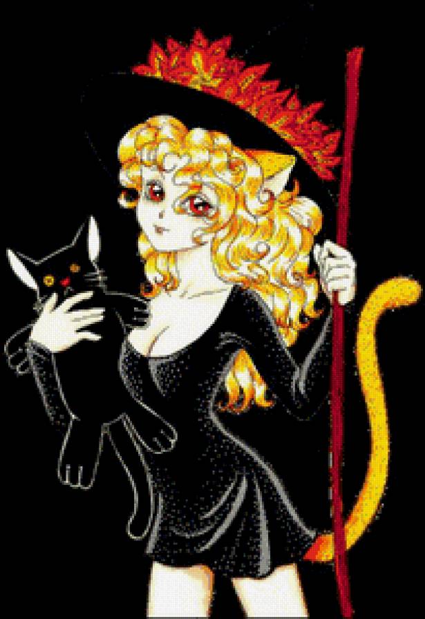 ведьмочка - девушка, портрет - предпросмотр