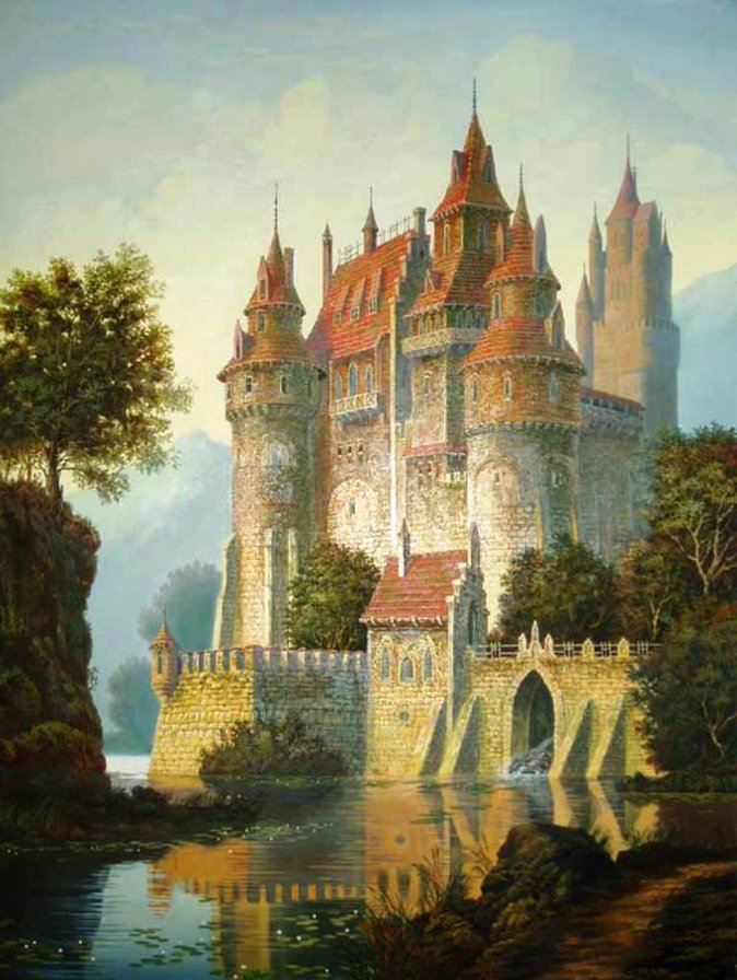 Средневековый замок - замок - оригинал