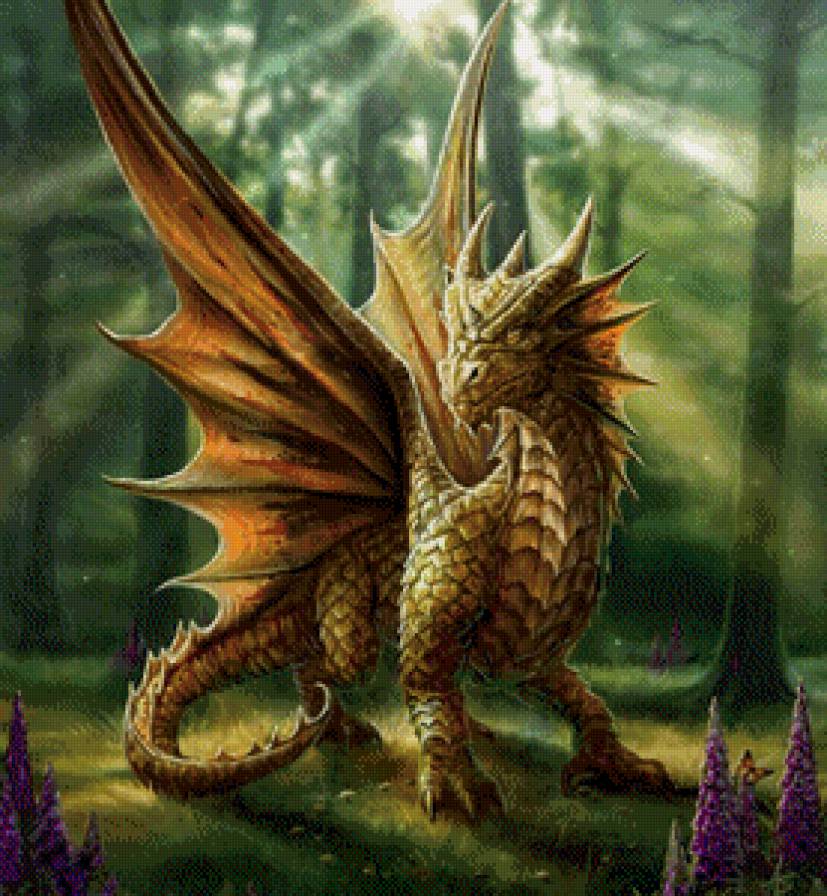 Лесной дракон - дракон, сказка, фэнтэзи - предпросмотр