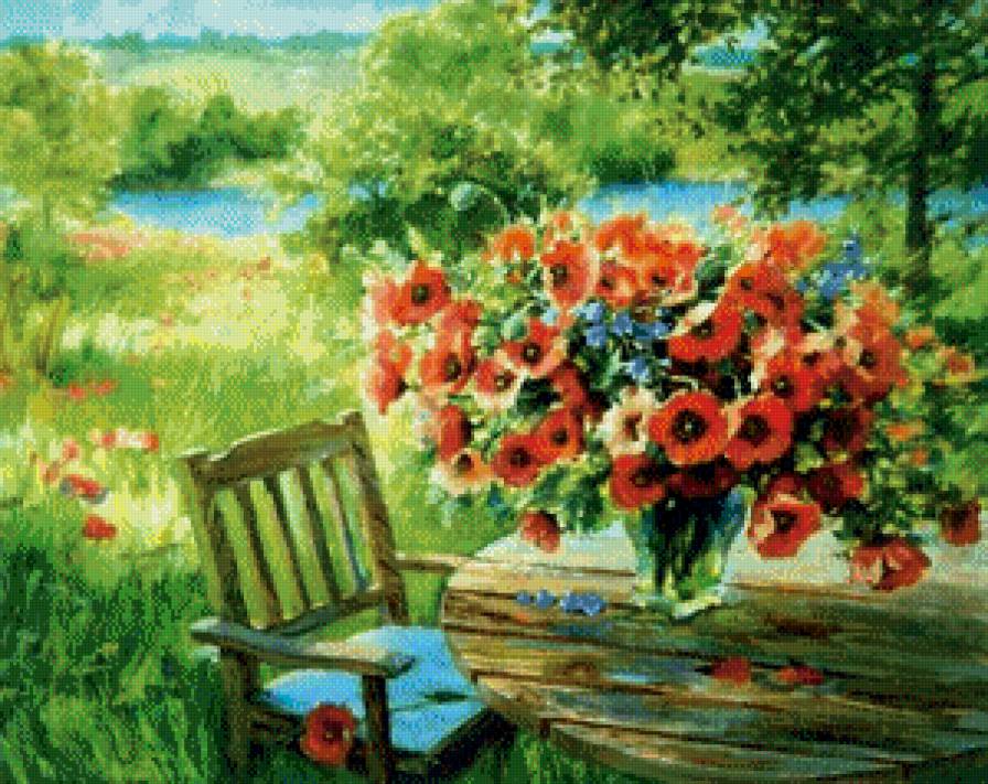 Краски лета - лето, лес, пейзаж, река - предпросмотр