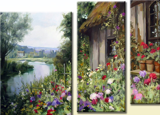 У реки - триптих - оригинал