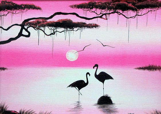 розовый фламинго - оригинал