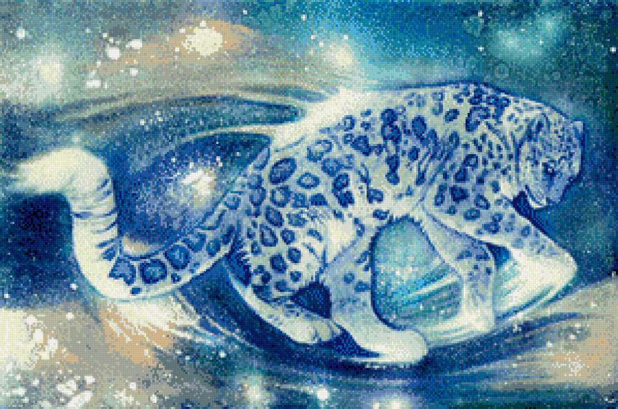 барс - живопись, фэнтези, хищник - предпросмотр