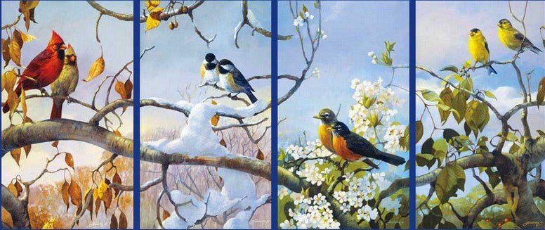 Времена года - полиптих - оригинал