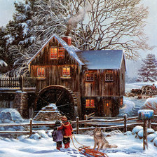 Схема вышивки «Мельница»