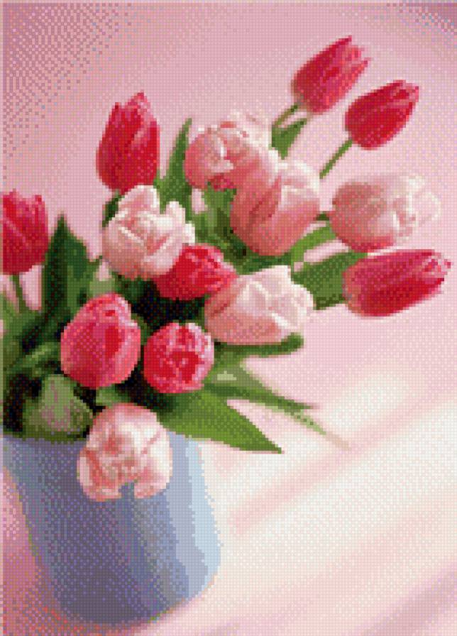 Тюльпаны в вазе - предпросмотр