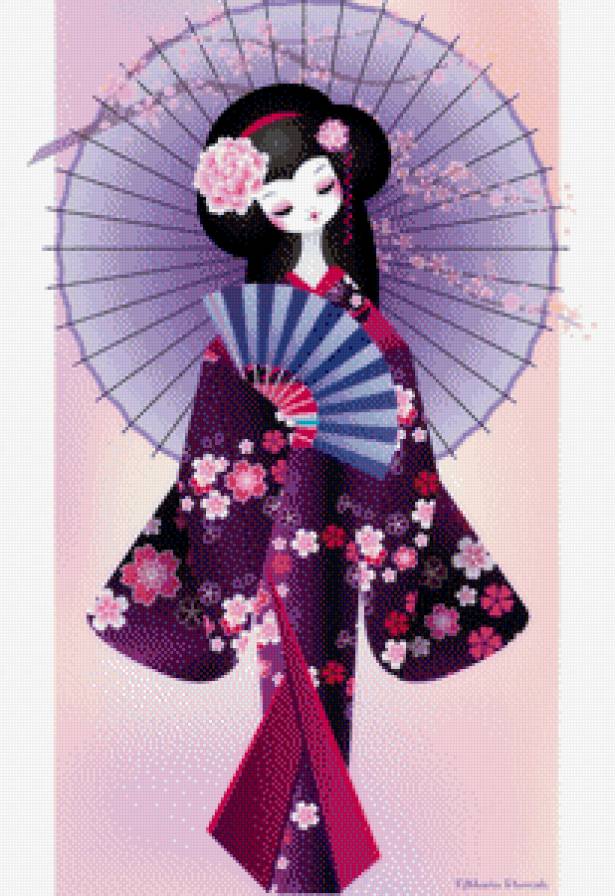 Гейша - восток, азия, гейша, девушка - предпросмотр