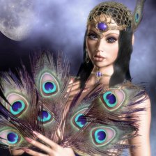 Схема вышивки «Перо павлина»