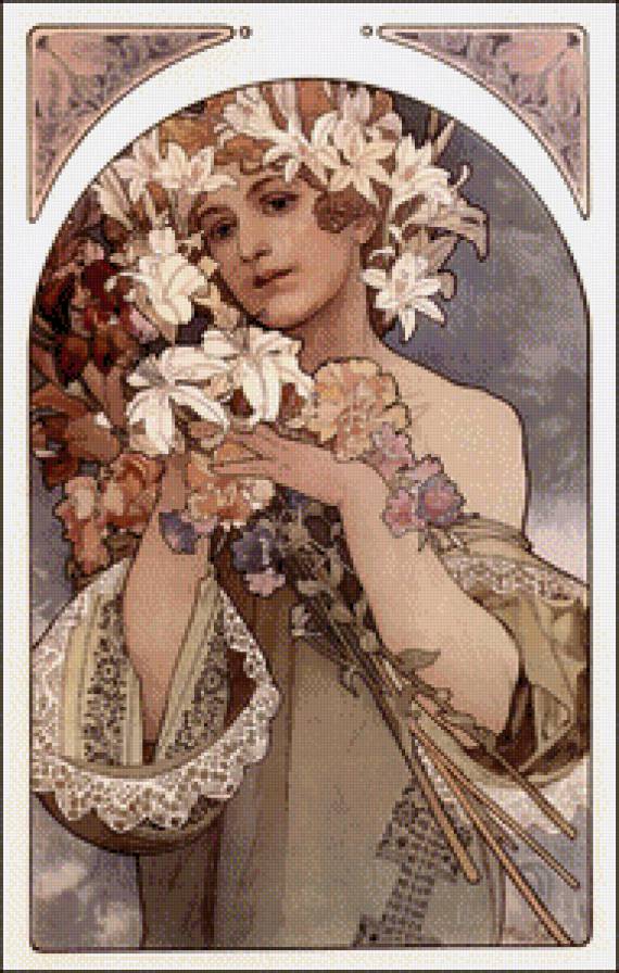 Альфонс Муха - живопись, модерн, картина - предпросмотр