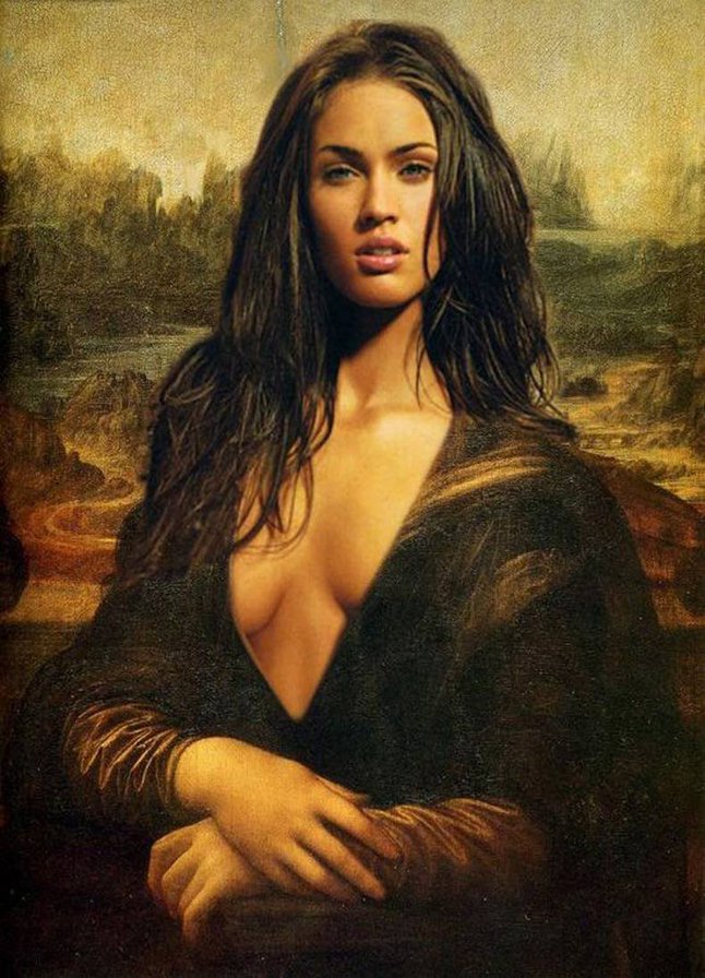 Мона Лиза на современный лад - дама, девушка, красавица - оригинал