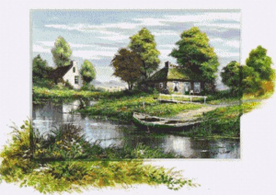 Село у реки - природа - предпросмотр