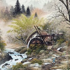 Схема вышивки «Мельница»