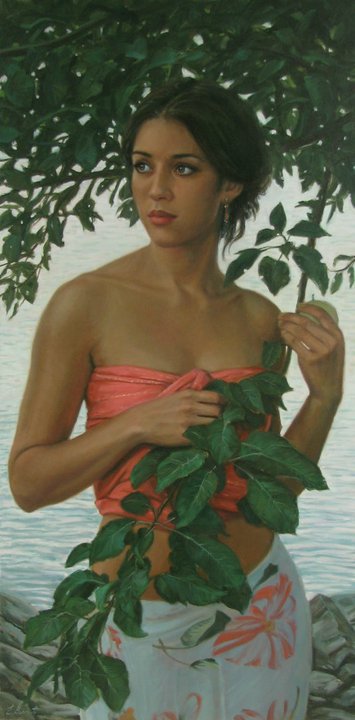 Серия "Девушка" - девушка, река, пейзаж - оригинал