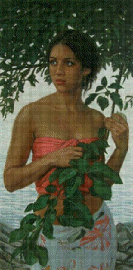 Серия "Девушка" - река, девушка, пейзаж - предпросмотр