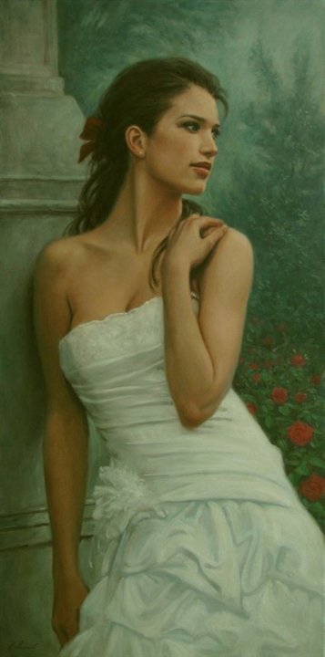 Серия "Девушка" - цветы, букет, девушка - оригинал