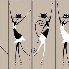 Схема вышивки «Танцующие коты»