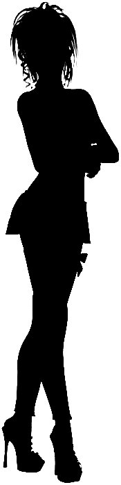 Силуэт - монохром, силуэт - оригинал