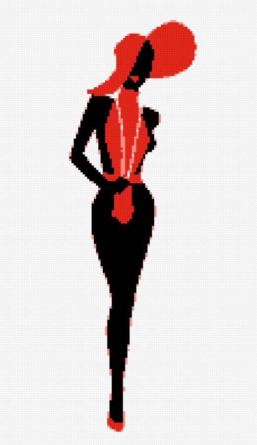 Силуэт - монохром, силуэт - предпросмотр