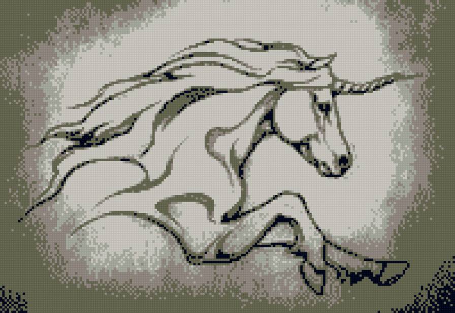 Единорог - лошадь, конь, единорог - предпросмотр