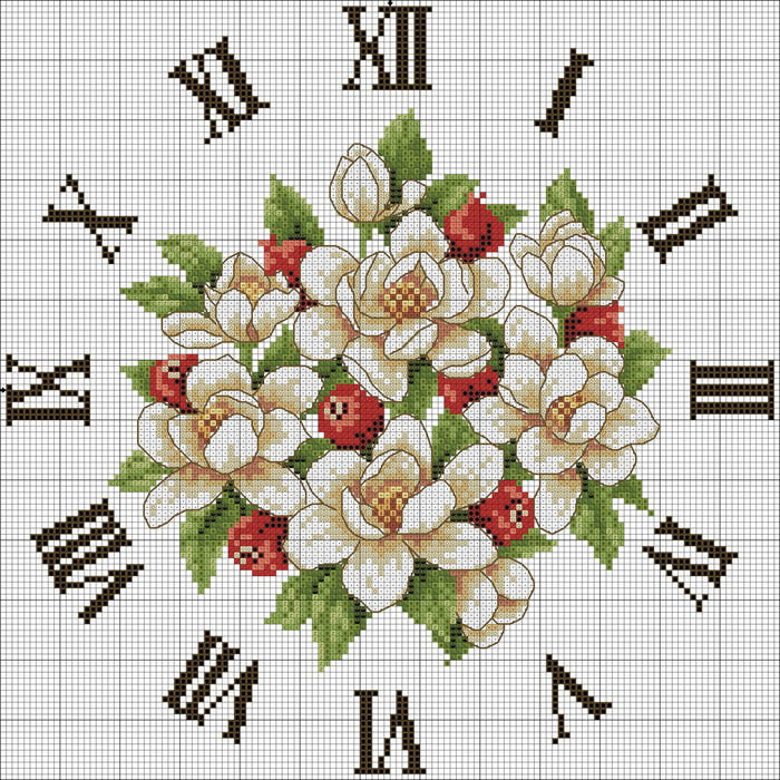Часы - цветы, часы - оригинал