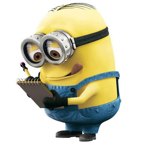 Миньон с блокнотом - миньон, гадкий я - оригинал