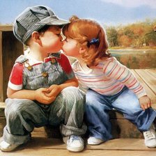 Схема вышивки «первый поцелуй»