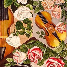 Оригинал схемы вышивки «Музыка роз» (№471680)