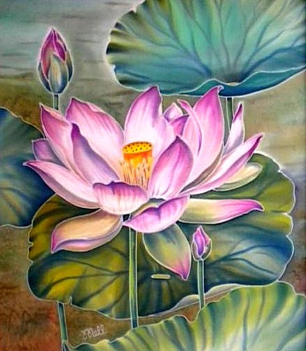 Лотос - цветы, лотосы, озеро - оригинал