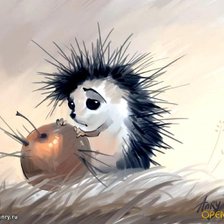 Схема вышивки «Ёжик»