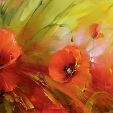 Схема вышивки «маки»