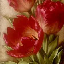 Оригинал схемы вышивки «тюльпаны» (№471920)