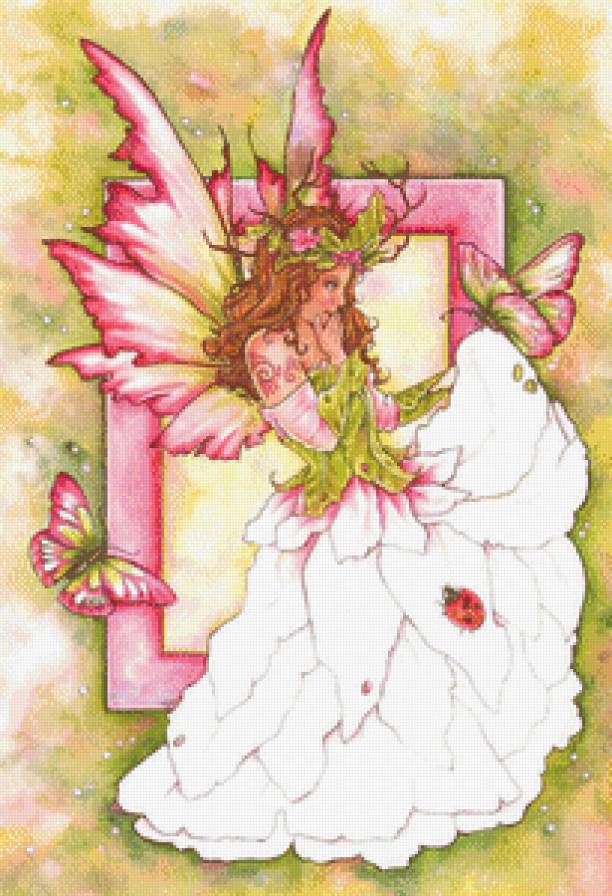 сказка - бабочка, крылья, фея, фэнтези, детское, живопись, божья коровка - предпросмотр