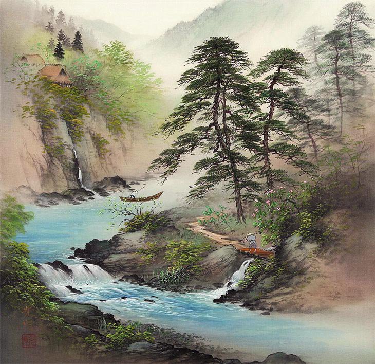 Путь домой - восточная живопись - оригинал