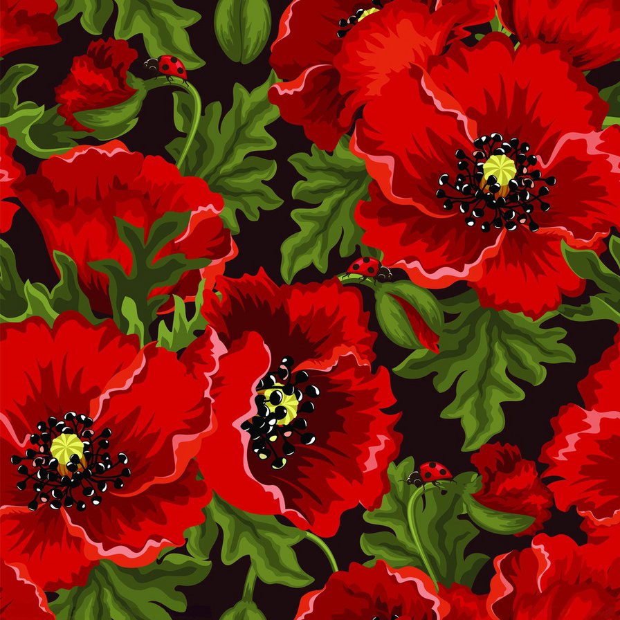 подушка"красный мак" - полевые цветы, маки, мак, красные цветы, подушка - оригинал